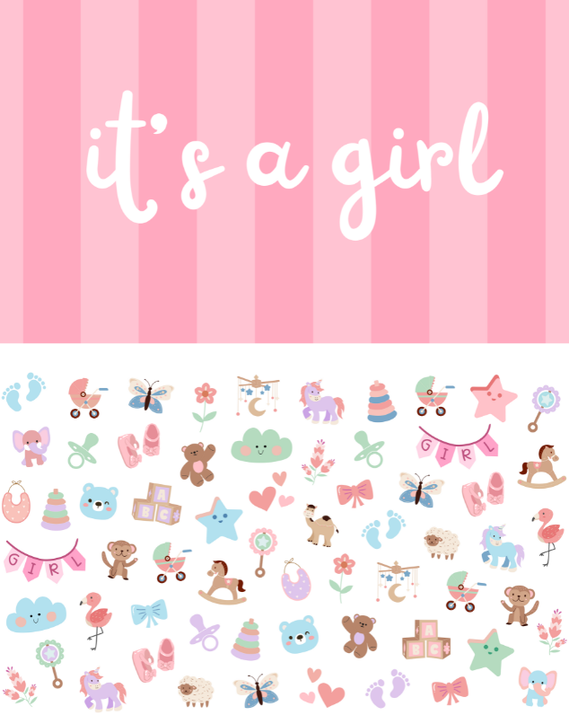 It's a Girl Reversible Insert