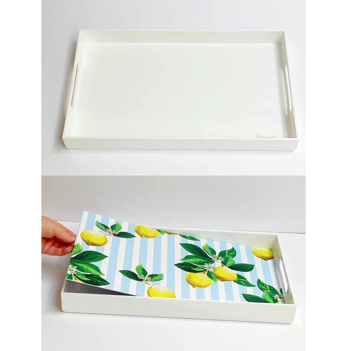 Jack of all Trays White Acrylic Statement Home