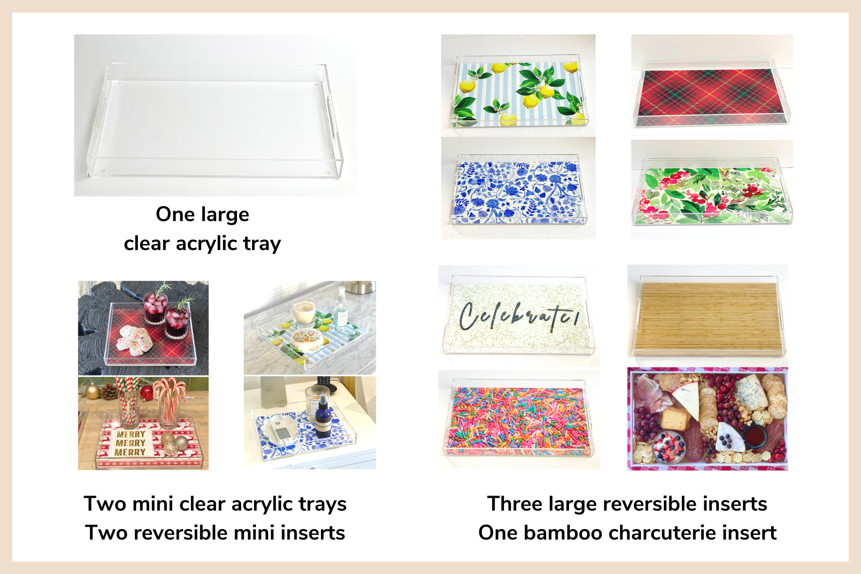 Mini & Large Jack of all Trays Bundle - Holiday & Year Round